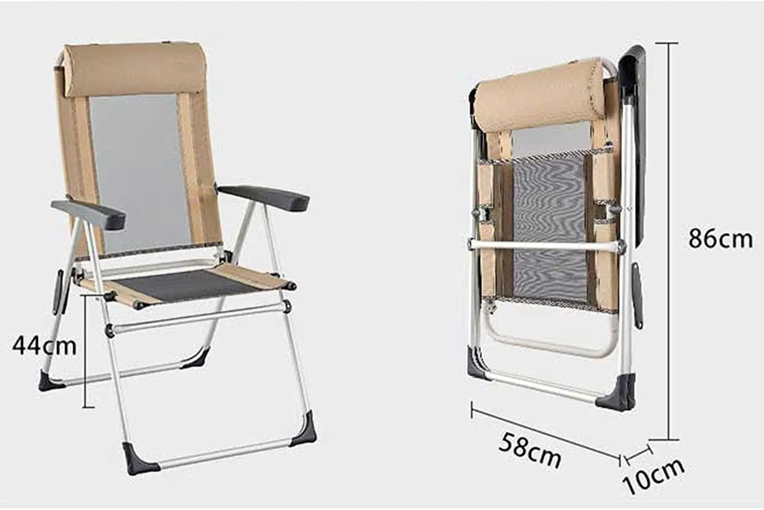 Chair Portable Chair Outdoor Deck Chair Portable Armchair Fishing Camping dictate cap sparsely announce candid fray Seat Stool with Adjustable Backrest and Breathable Mesh Backrest Camping Chairs for Adults Camping Chair Folding 