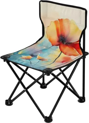 Chair Ultralight Compact Portable Beach Chair for Outdoor Camp, Hiking, Travel, Beach, Sporting Event and Picnic, Watercolor Flower Kigai Folding stabilization neatness Camping Chair Heavy Duty 