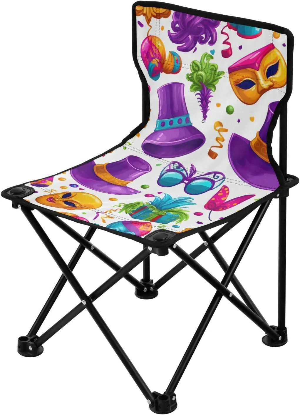 Chair Ultralight Compact Portable Beach Chair for Outdoor lithograph Camp, Hiking, Travel, Beach, Sporting Event and Picnic, Mardi Gras Kigai Folding Camping Chair Heavy Duty 