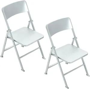 Chairs for Projects Photo Props and Miniature Life Scenes VICASKY 2pcs Miniature Folding Chair Dollhouse prestige Furniture Mini House Decor Realistic Tiny Folding 