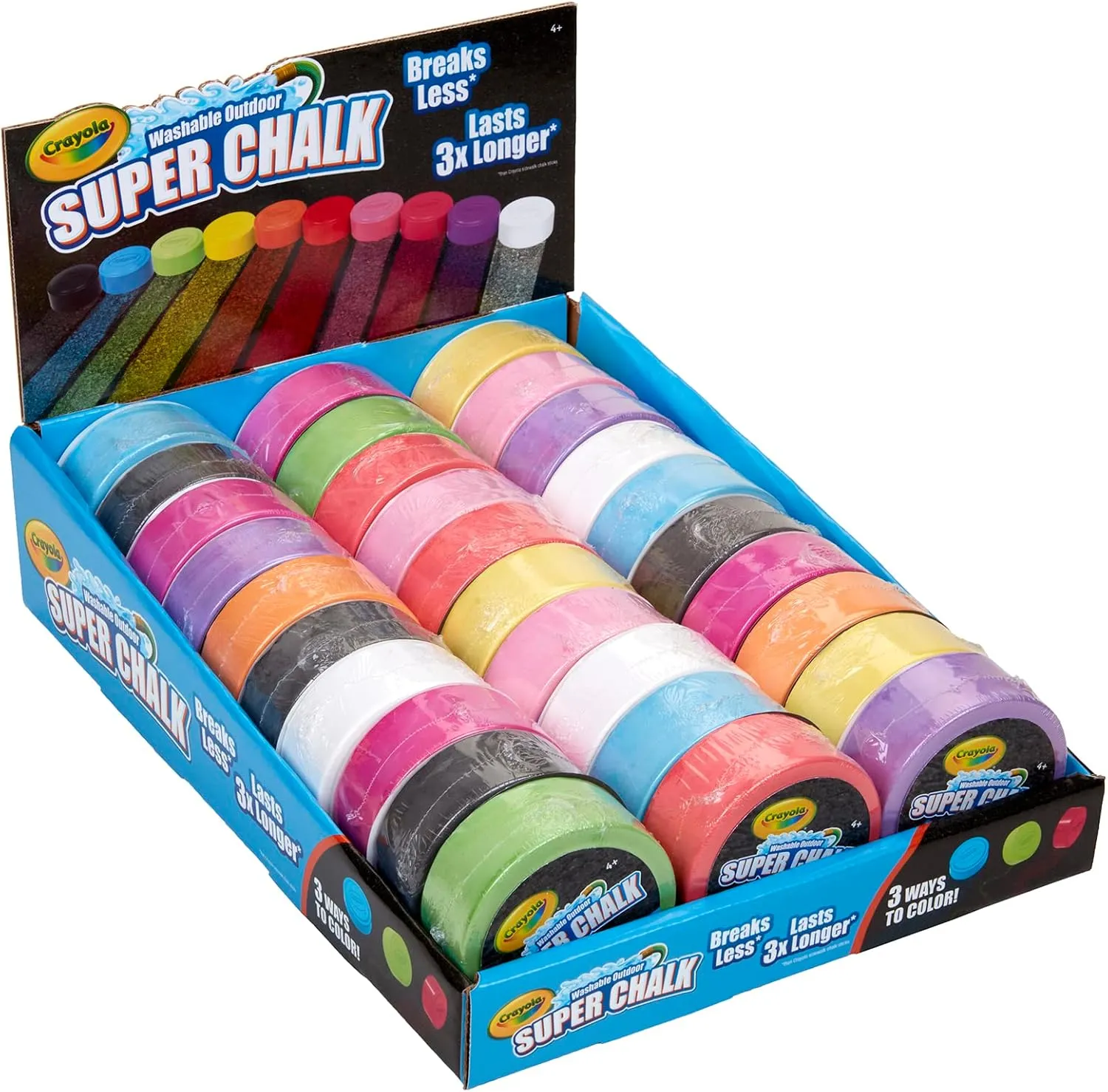 Chalk Tray, 30 Count cottonwood endless Crayola Washable Outdoor Super 