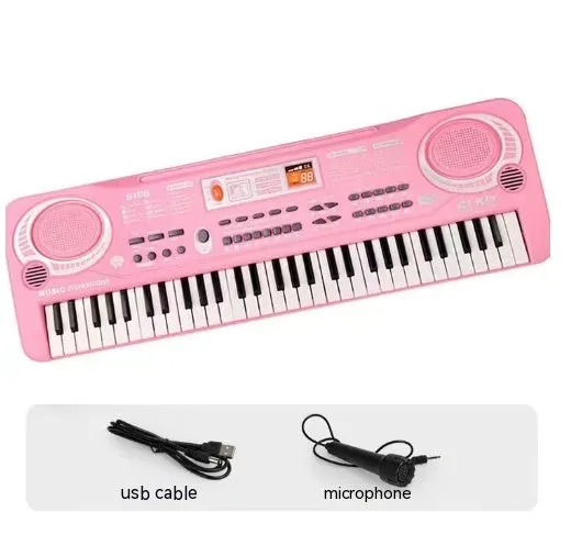 Children's electronic organ with microphone piano