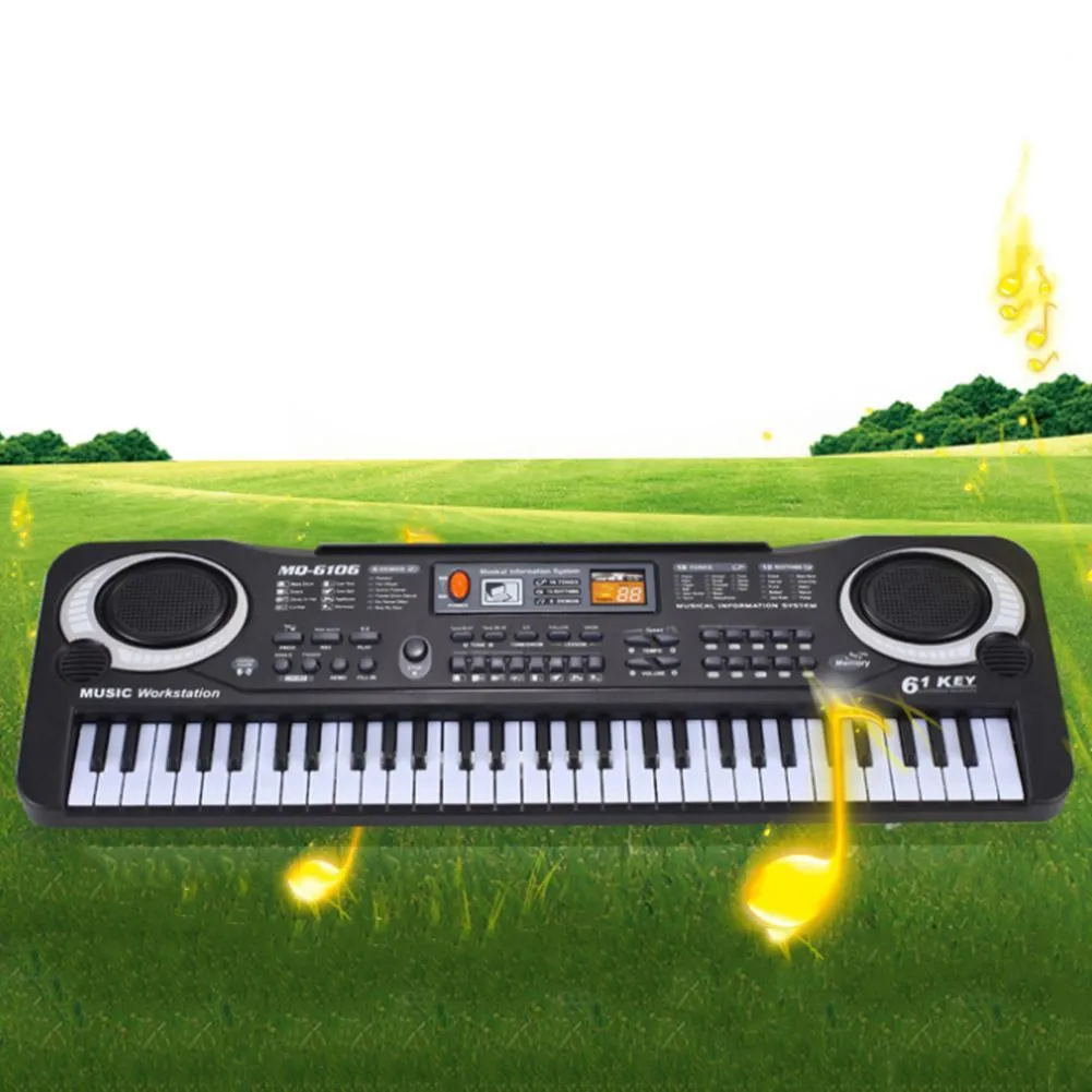 Children's electronic organ with microphone piano
