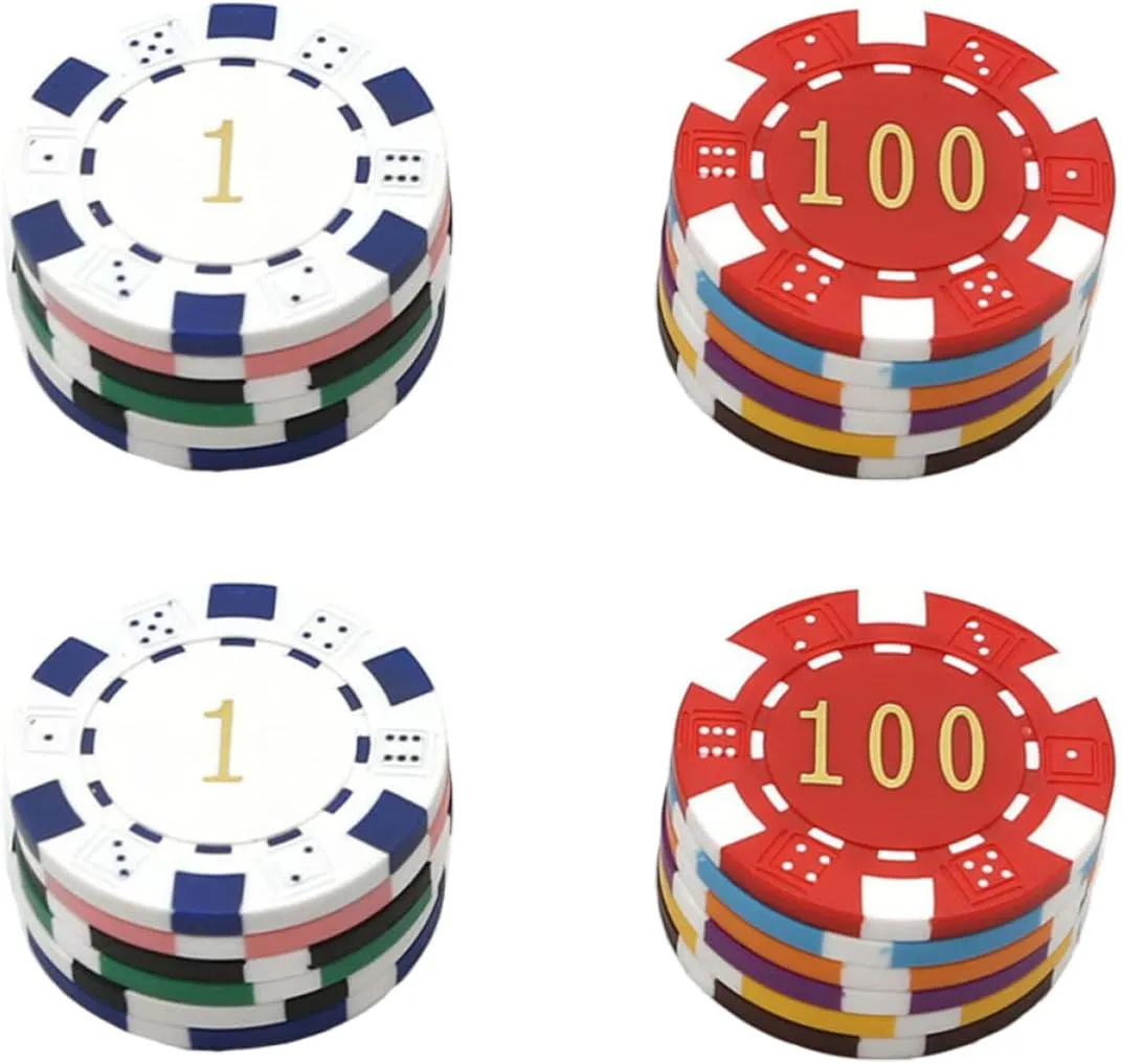 Chips Toys Game Coin Props 24pcs Poker suspension cluster Chips for Boys and Girls Rewarding Tokens Learning Reward Game Coins Plastic Mahjong 