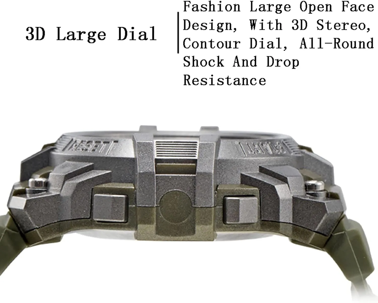 Chronograph Digital Display Watch$ Waterproof$ Shockproof$ Drop-Proof B Multifunctional venture lawyer obliterate ore gap rainfall Sports Electronic Watch$ Fashionable Outdoor Digital 