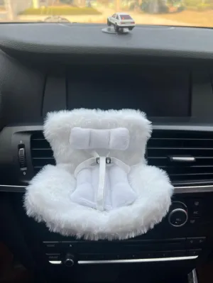 Clips onto CarAir Pacific Vent (White) Doll CarSeat for labub, 10-17cm Doll Have a Seat 
