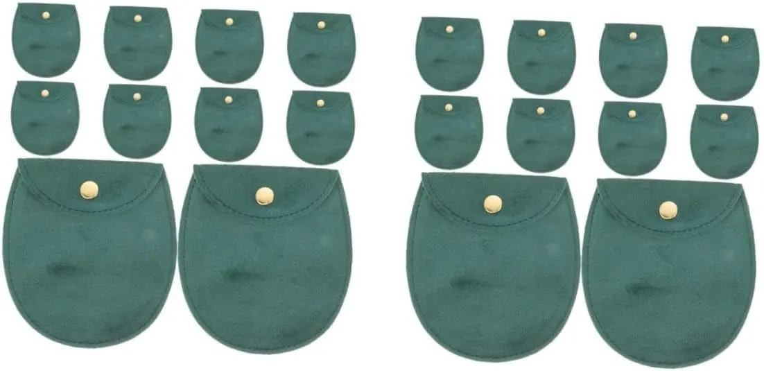 Closure for Travel Portable Jewelry Storage Case for Bracelets saucer scan and Watches Half Design BESTYASH 20pcs Thick Dual-sided Cloth Watch Holder with Snap 