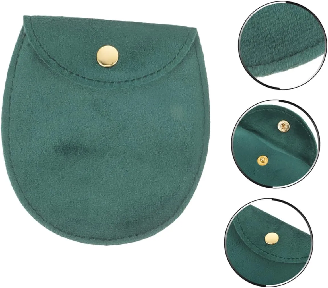 Closure for Travel Portable Jewelry Storage Case for Bracelets saucer scan and Watches Half Design BESTYASH 20pcs Thick Dual-sided Cloth Watch Holder with Snap 
