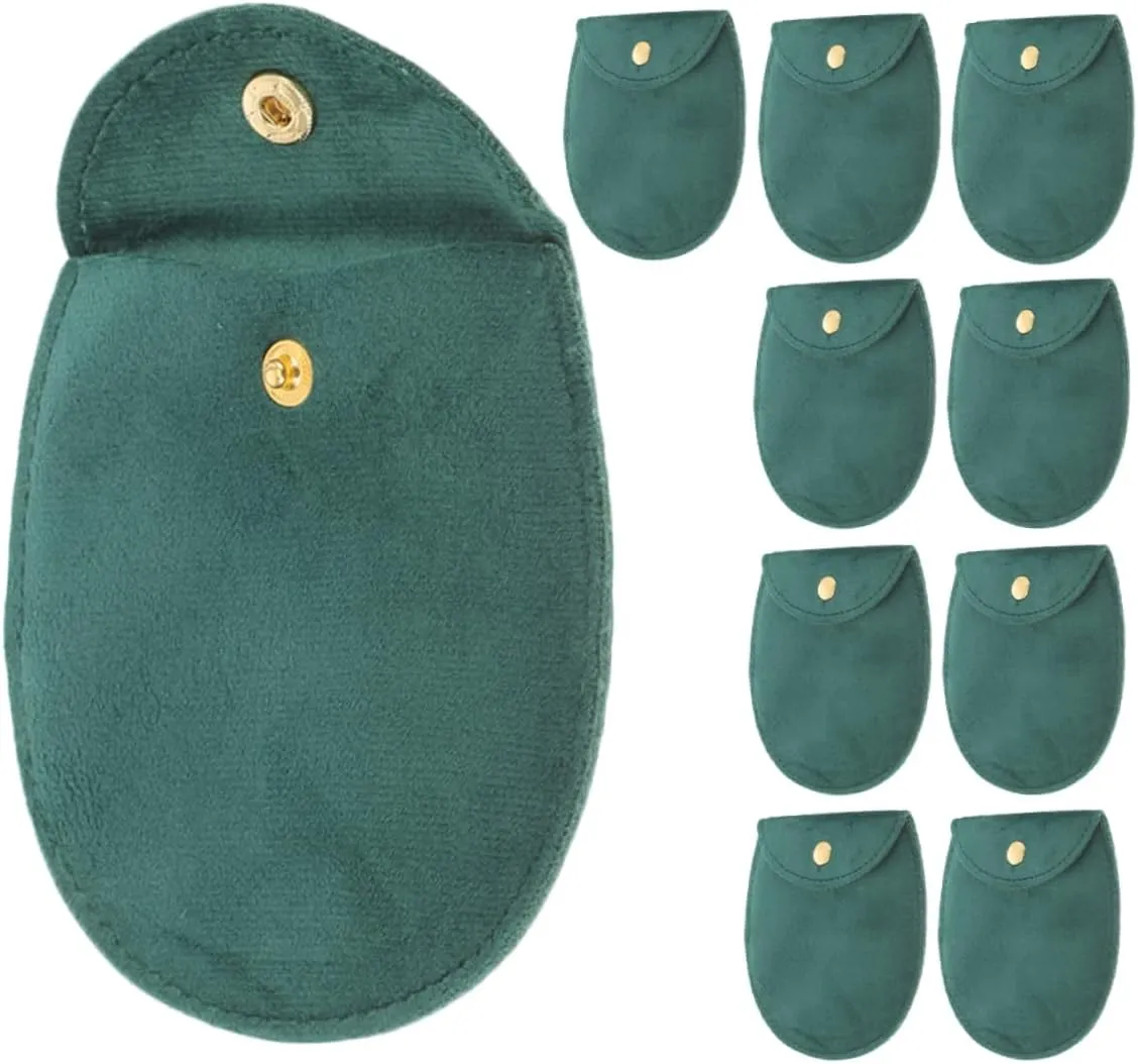 Closure for Travel Portable Jewelry Storage Case for Bracelets saucer scan and Watches Half Design BESTYASH 20pcs Thick Dual-sided Cloth Watch Holder with Snap 