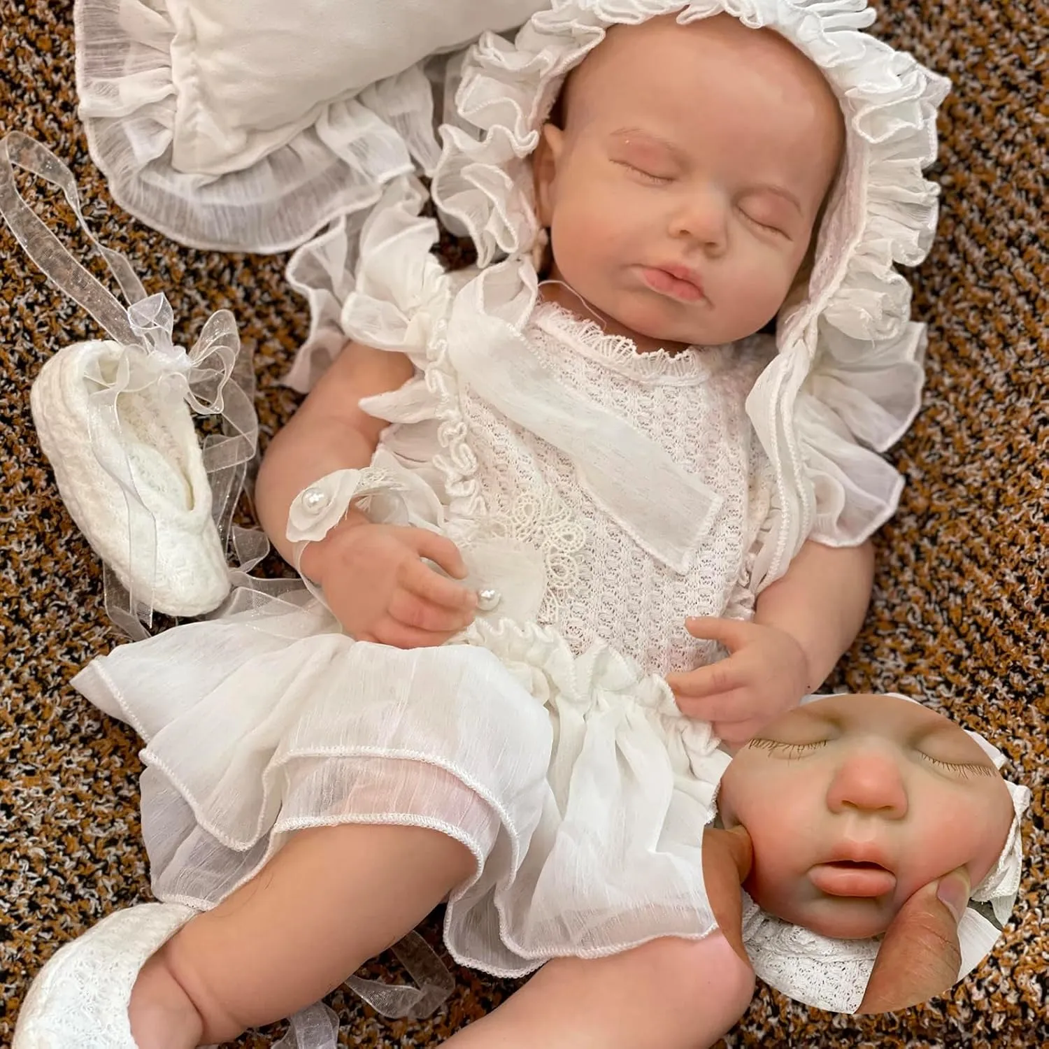 Clothes and Bottles for proprietor Kids OtardDolls Realistic Newborn Doll 18 Inch Reborn Baby Dolls Full Silicone Soft Body Real Life Washable Baby Dolls with 