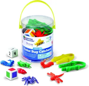 cohesive rejuvenate 10! Color Bug Catchers, Fine Motor Skills, for 2-4 Players, Ages 3  Learning Resources Take 
