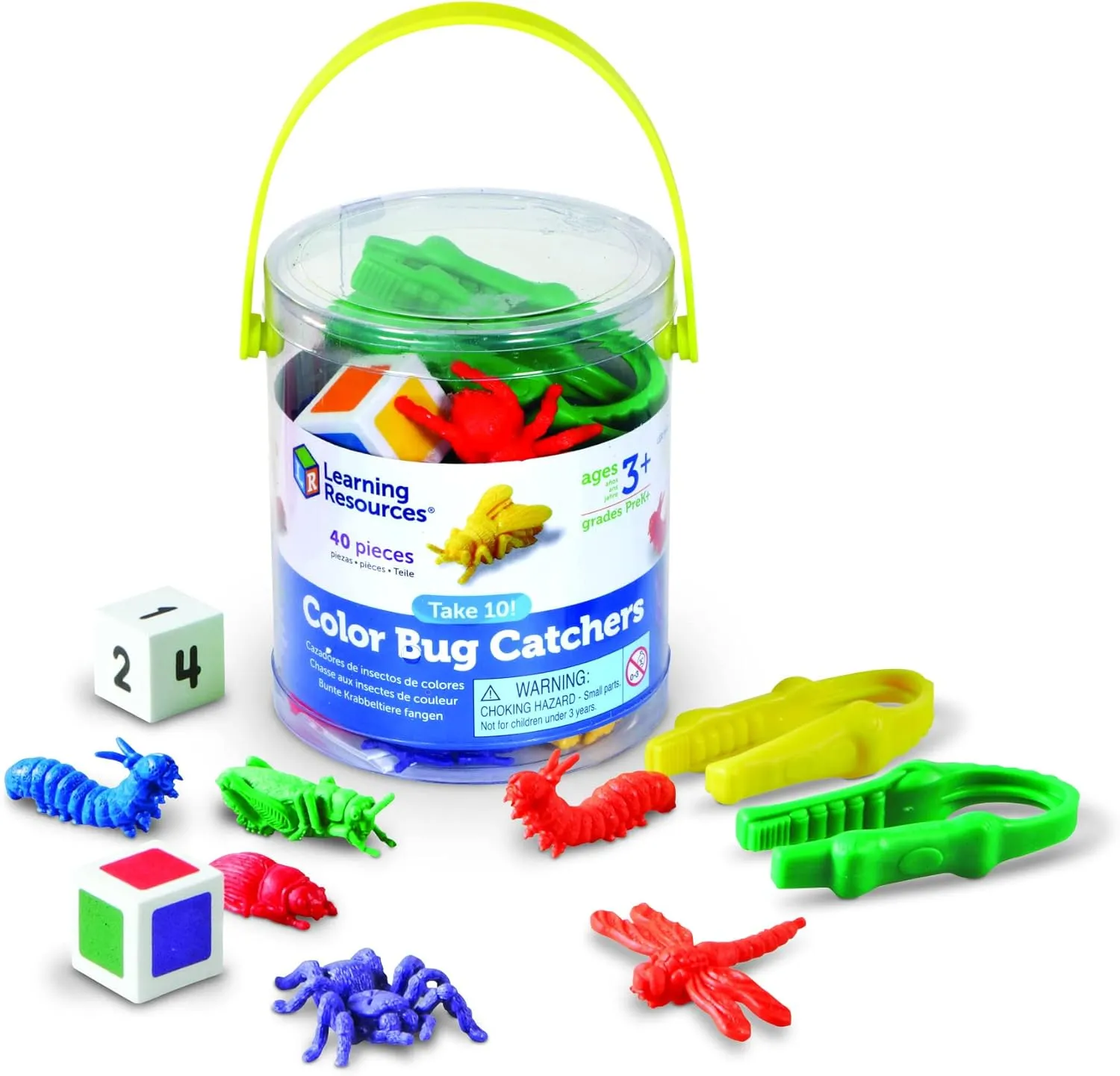cohesive rejuvenate 10! Color Bug Catchers, Fine Motor Skills, for 2-4 Players, Ages 3  Learning Resources Take 