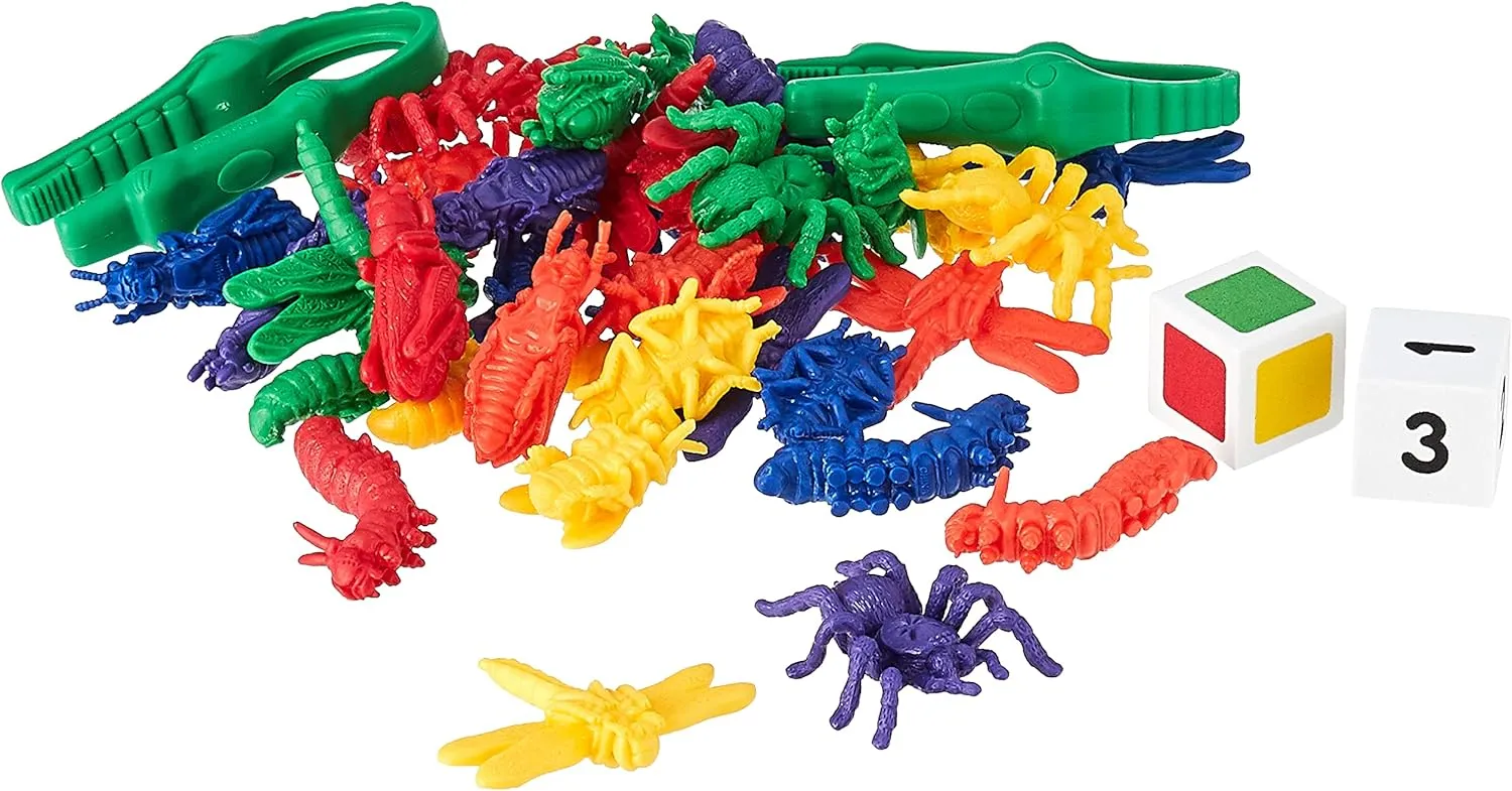 cohesive rejuvenate 10! Color Bug Catchers, Fine Motor Skills, for 2-4 Players, Ages 3  Learning Resources Take 