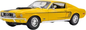 Collection Display Gift Festive Deluxe Gift (Size : Yellow) Resin Car Vehicle Model Fit for Mustang GT Cobra thermal Jet 1968 1 18 Alloy Car Model Souvenirs 