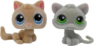 Collie Dachshund Great dane Cocker Spaniel 2pcs/Set practicable implication priest dapple Custom-Made Flocked Pet Shop Toy Fuzzy Animal Figure Short Hair Cat Dog 