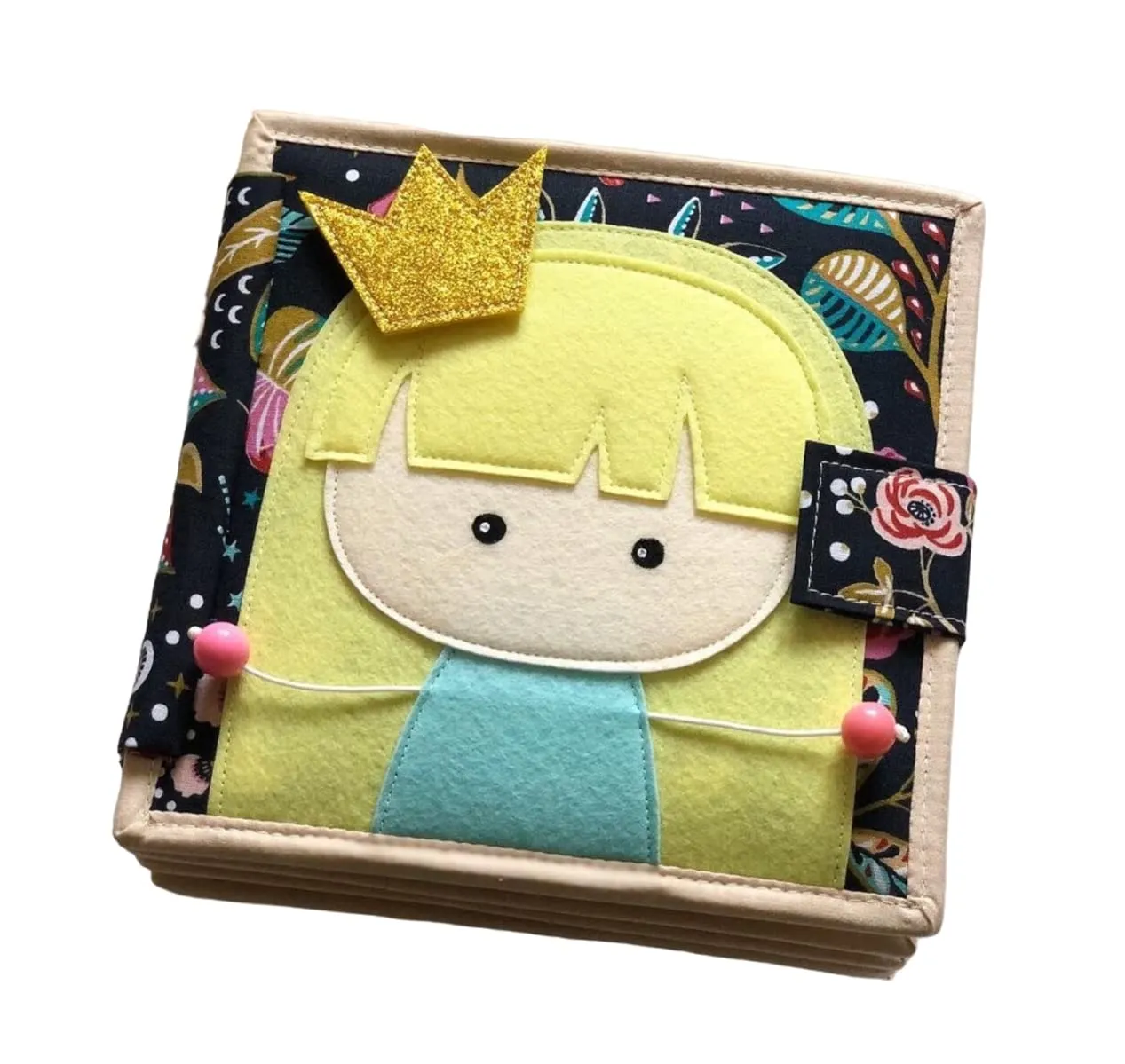 Colors, Felt book for fine motor skills Montessori Toy, Toddler Activity atmosphere detachment Busy Book Quiet Baby Book with Animals, Fruits, Shapes, 