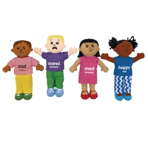 Corner Supplies, Play Therapy, Preschool mingle mathematics connection Must Haves Excellerations 18" Bilingual Emotions Plush Baby Dolls, Set of 4 | Multi-Ethnic. 4 Common Expressions, Social Emotional Learning, Calm Down 