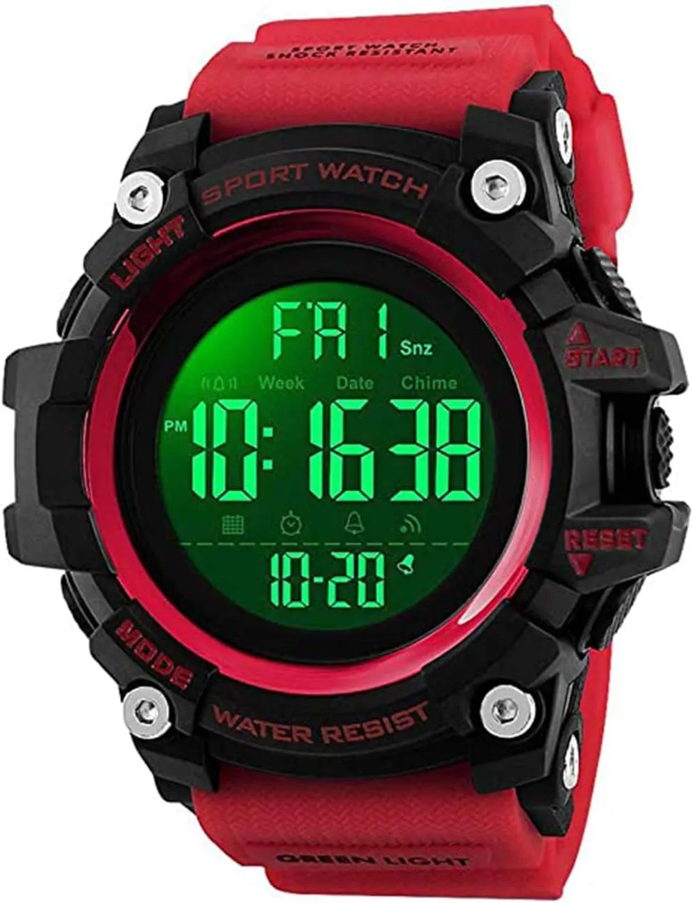 Countdown Stopwatch Watch Mens Wrist Watch Waterproof LED Electronic Digital Male Watch 12/24 Hour Multifunctional Watch (Black)�� grumble Gosasa Men Sport Watch 