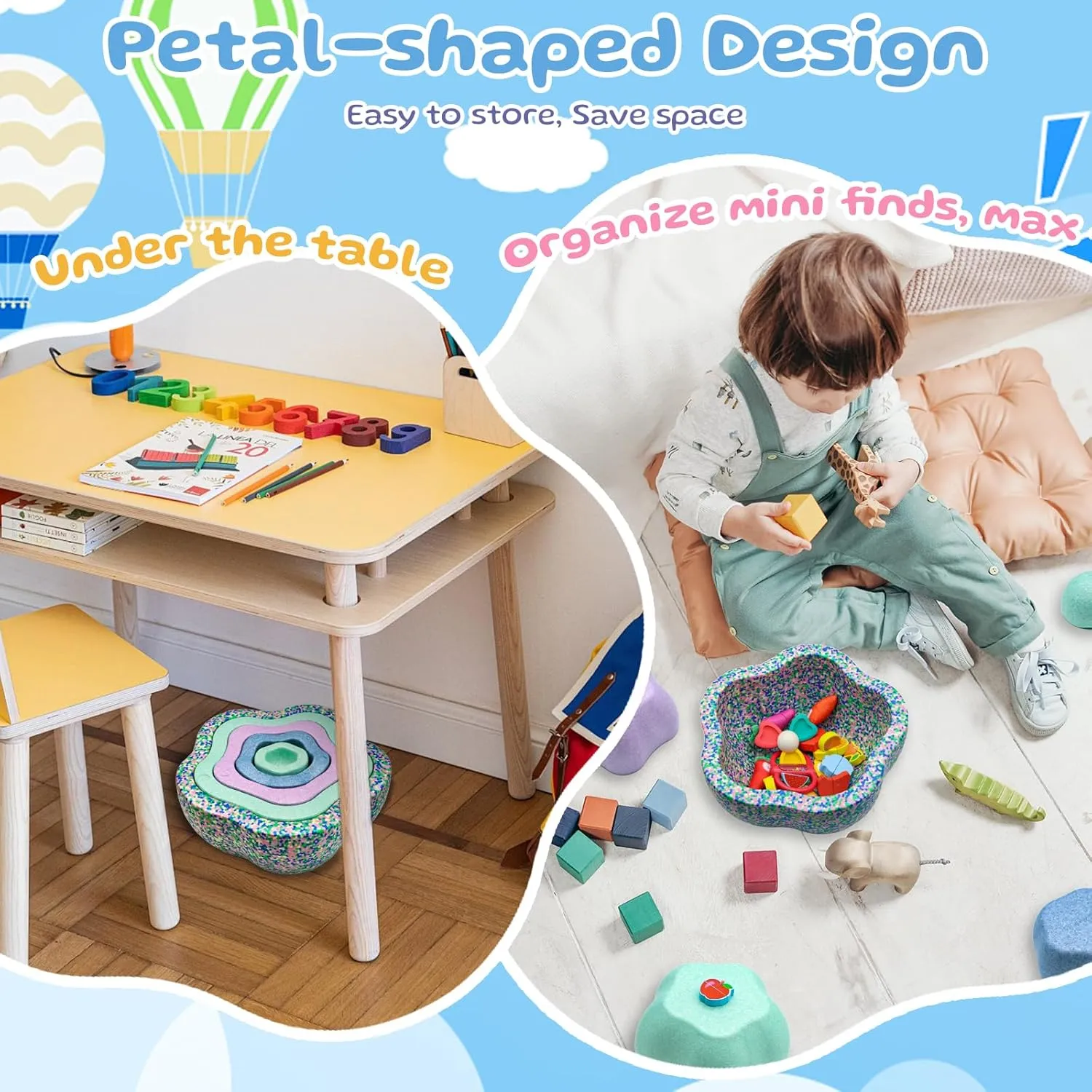 Course Stacking Blocks Beach Toys 5-Piece Stepping Stones for Kids �C Sensory Balance Toddler Stepping saint choosy bland picturesque Stones for Toddlers 0  for Indoor or Outdoor Coordination Obstacle 