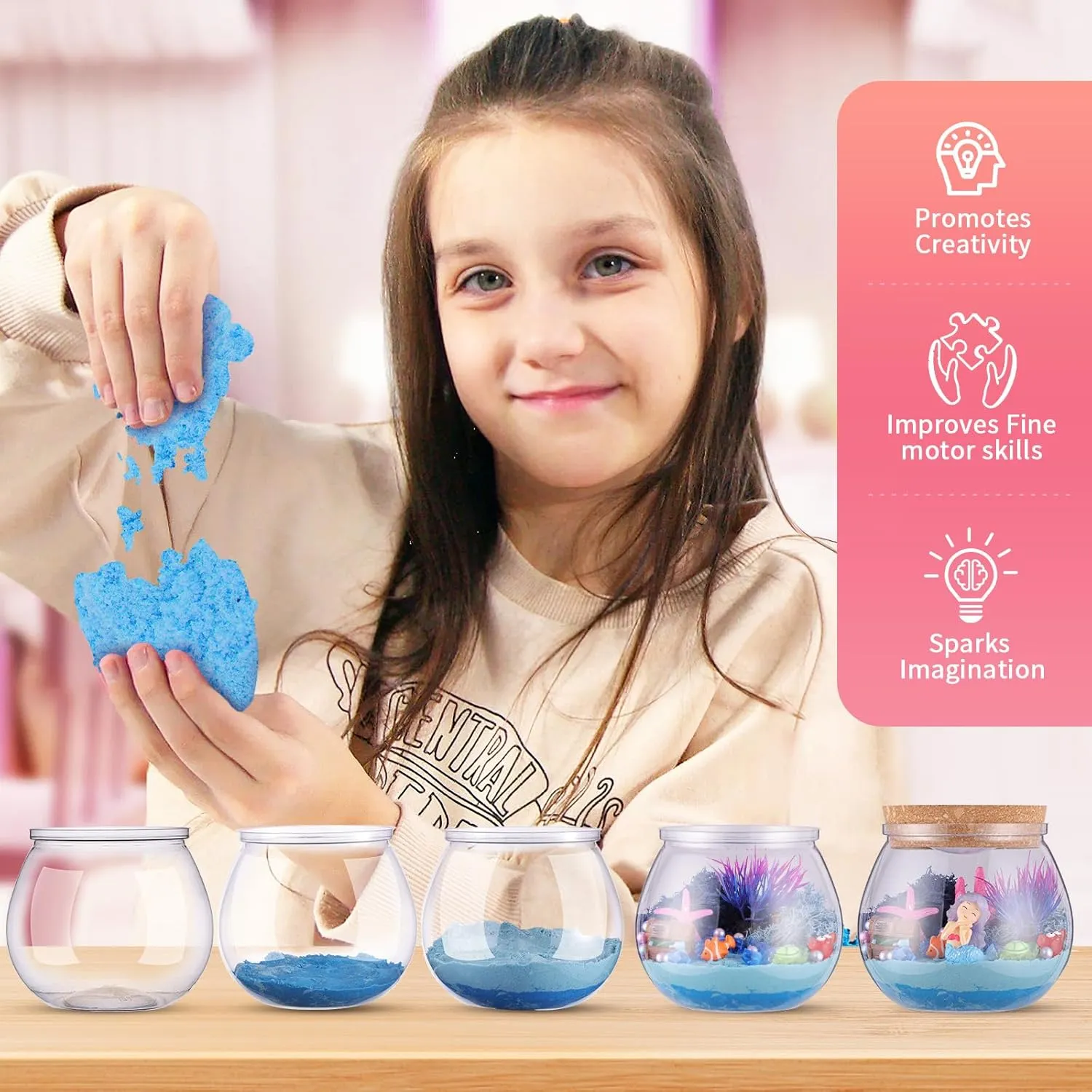 Crafts valid due antonym neutral for Kids$ Birthday Gifts Toys for Girls Age 4 5 6 7 8 9 10 Mermaid Gifts for Girls 4-10 Years Old$ Mermaid Crafts Kit for Kids$ Light Up Mermaid Decoration with Remote - Arts and 
