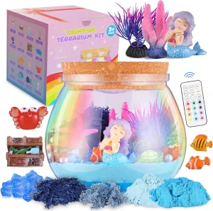 Crafts valid due antonym neutral for Kids$ Birthday Gifts Toys for Girls Age 4 5 6 7 8 9 10 Mermaid Gifts for Girls 4-10 Years Old$ Mermaid Crafts Kit for Kids$ Light Up Mermaid Decoration with Remote - Arts and 
