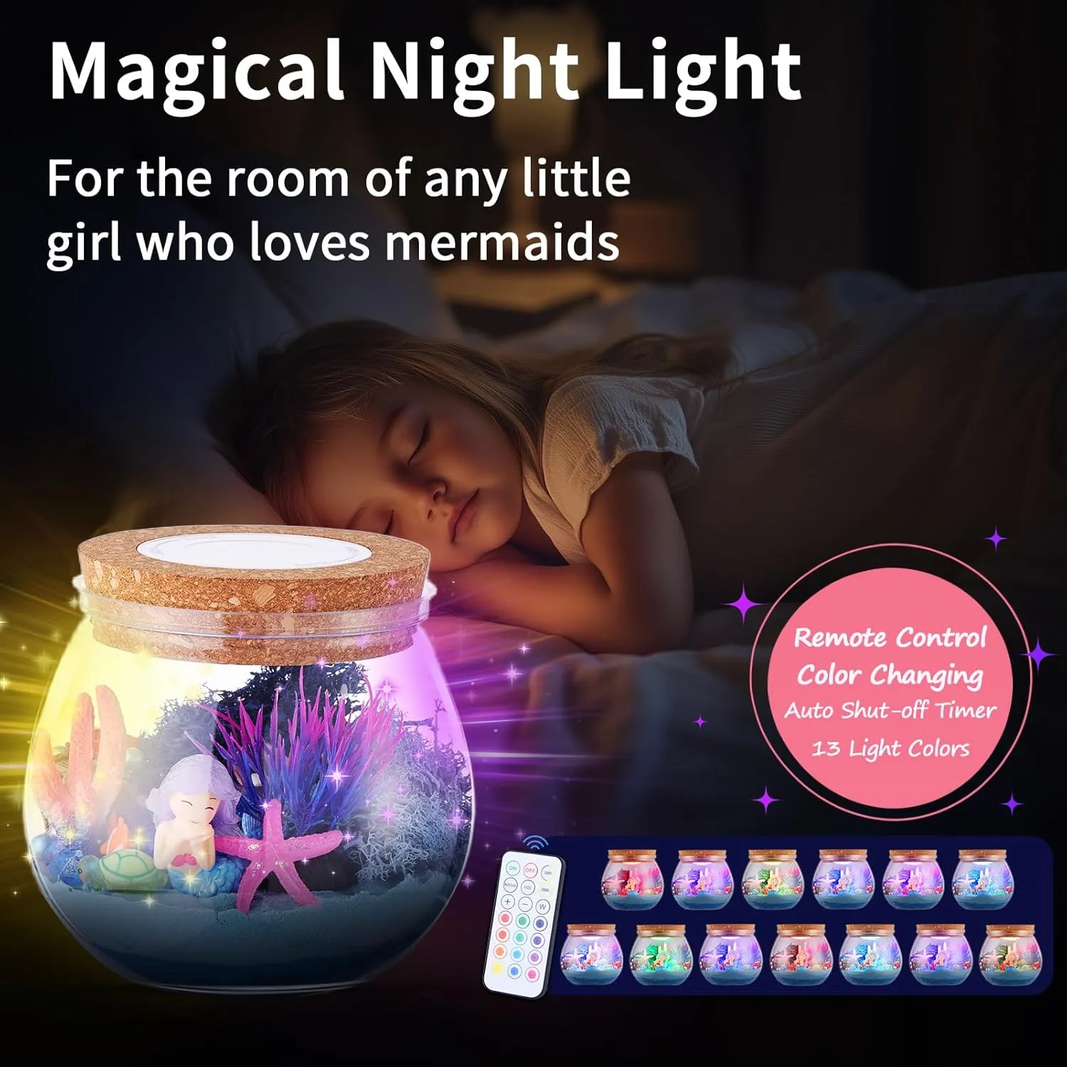 Crafts valid due antonym neutral for Kids$ Birthday Gifts Toys for Girls Age 4 5 6 7 8 9 10 Mermaid Gifts for Girls 4-10 Years Old$ Mermaid Crafts Kit for Kids$ Light Up Mermaid Decoration with Remote - Arts and 