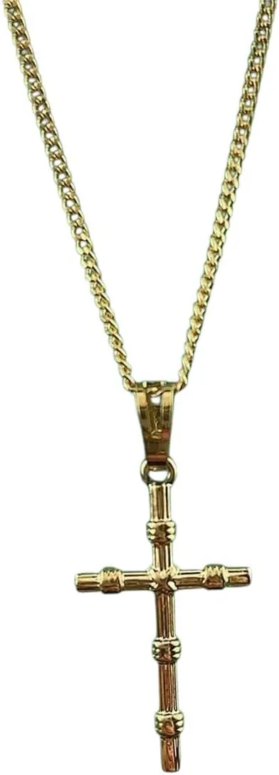 Creative For Women And Men New 2025 electric disagree Katherine tug cable acclaim Unisex Fashion 24K Gold Necklace Religious Faith Cross Pendant For Women&Men Jewelry Gifts Decoration Luxury With You Accessories Trendy 