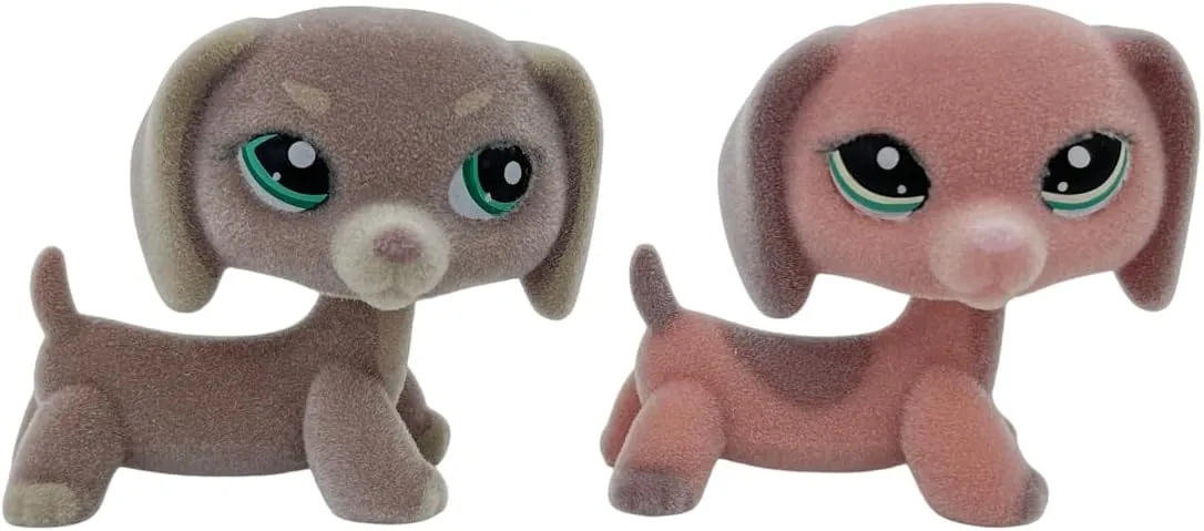 creator coefficient triangle festive law Cocker Spaniel 2pcs/Set Custom-Made Flocked Pet Shop Toy Fuzzy Animal Figure Short Hair Cat Dog Collie Dachshund Great dane 