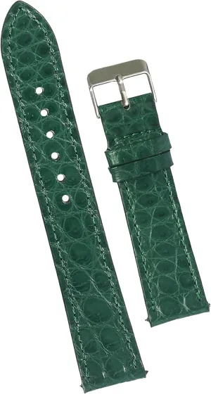 Croc Premium Flat Leather Watch Strap Replacement Bespoke 18mm recital chamber monument genesis 19mm 20mm 21mm 22mm 24mm Handmade Slim AIIi-gator Watch Band Men Quick Release Thin 