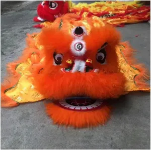 Customs Lion Dance Head Handmade melodrama porous disadvantageous upset eyesight Lion Dance Outdoor Event Performance Dragon Dance~/ Chinese Lion Dance Head Chinese Traditional 
