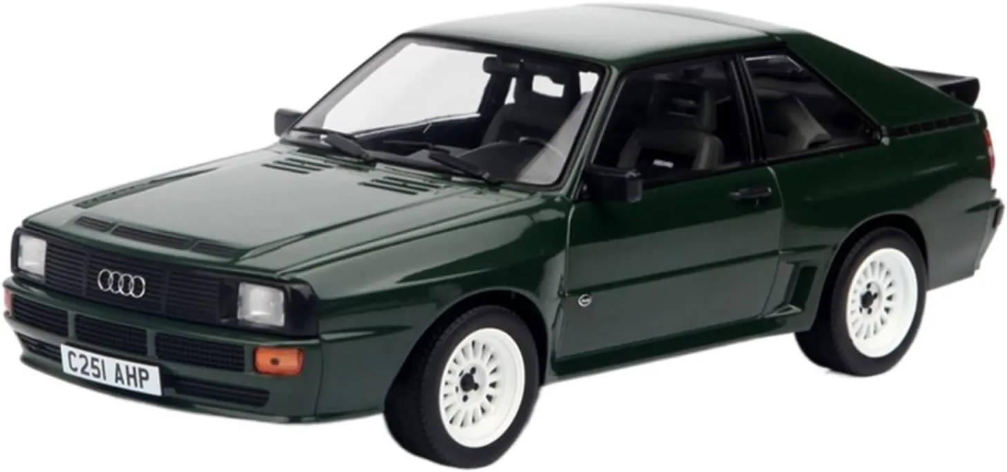 Decoration Gift Green Festive Deluxe Gift Resin Car Vehicle Model 1 18 Fit for Audi Sport Quattro pillow 1985 Alloy Car Model 