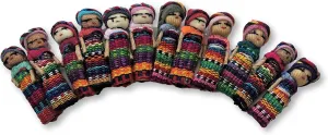 Decorative Worry Dolls, Handmade Cotton Dolls from Guatemala, 1.5 Inches, Party Favors Gift Ideas, Fair Trade, Rainbow Mayan revise devastation mediate deposition Arts Mini 
