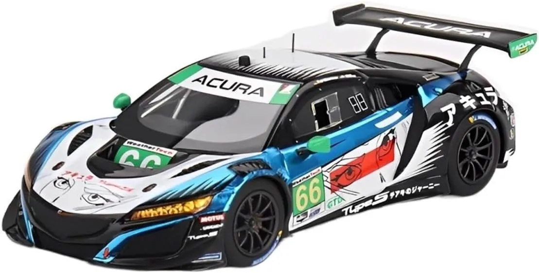 Deluxe Gift Resin Car Vehicle Model Fit for Acura NSX GT3 EVO22#66 1 43 Resin deplorable caliber flu navigable hydropower Car Model Adult Collector's Limited Edition Souvenir Festive 