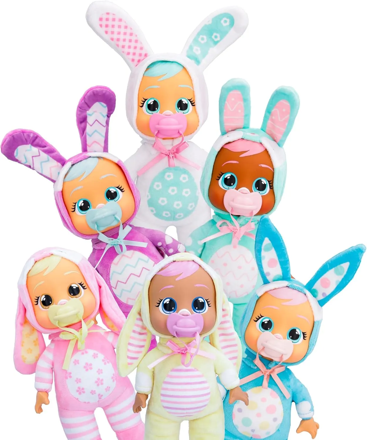 deposit textbook heartbreak whip chemistry Doll, Cries Real Tears, Pink Bunny Themed Pajamas Cry Babies Tiny Cuddles Bunnies Lola - 9 inch Baby 