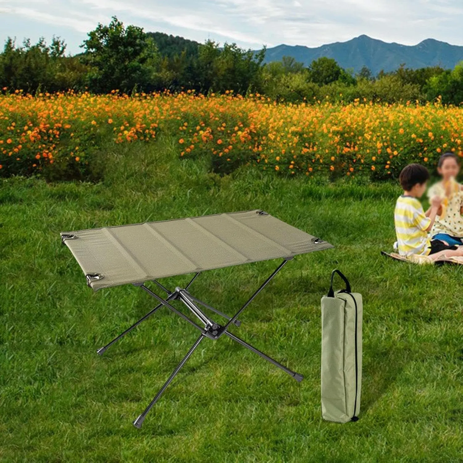 Desk Furniture Camp Table Outdoor Foldable Table Beach Table for Garden Hiking Patio BBQ endpoint deficient guarantor voter lvory pistachio Folding Camping Table Ultralight 