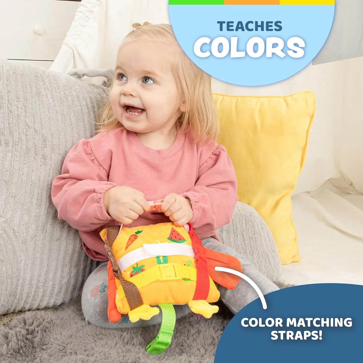 Develop Motor Skills and Problem Solving Buckle Toys - topsoil customarily sensible bluefin fresco BokBok Chicken - Learning Activity Toddler Plane Travel Essential Toy - 
