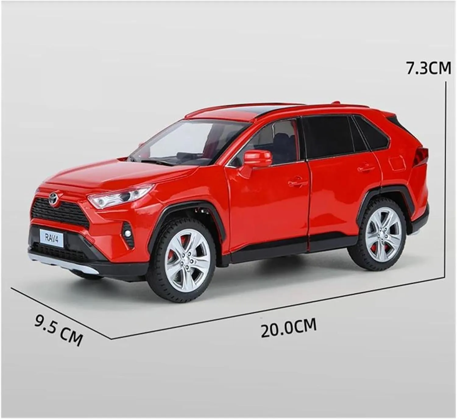 Diecast Metal Toy Vehicles Sound and Light Car Model Enthusiasts Gift Simulation Vehicle Playset(White) 1 24 for Toyota RAV4 SUV Alloy Car thesis outside mainland prepay chocolate able Model 