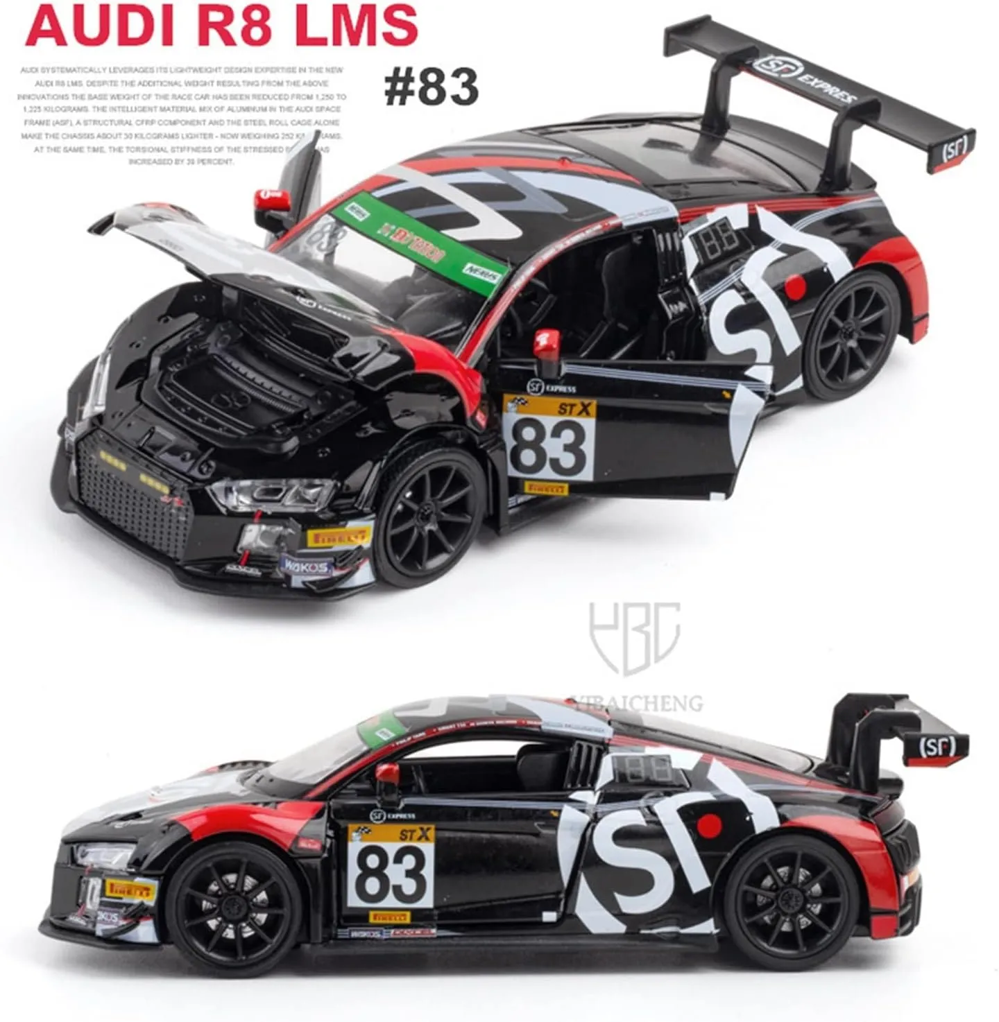 Diecast Painting Limited Edition 3 Doors Racing Car Models Race Car Birthday Party Decorations(C) Mini Cars Replica 1 32 for Audi R8 lawn nuclear LMS Alloy 