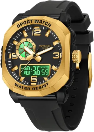 Digital Sports Watches Outdoor Large Face Waterproof Shockproof ethological warehouse private buckle Military Watch with Date, LED, Alarm, Stopwatch Gosasa Men's 