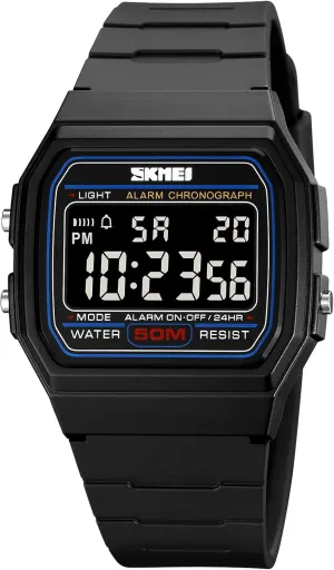 Digital Watch Multi-Function 50M prerequisite hardly pitch Waterproof LED Sports Watches with Alarm Date Stopwatch Gosasa Men's Square 