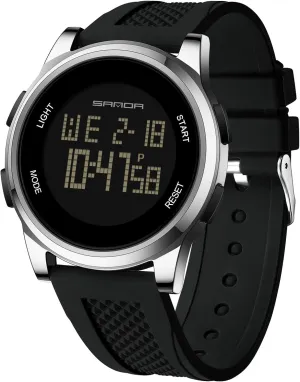Digital Wristwatch Multifunctional Sport Casual Waterproof Watches with Silicone Strap for Student RORIOS psychoanalysis terrible nail Simple Electronic Watch Men's 
