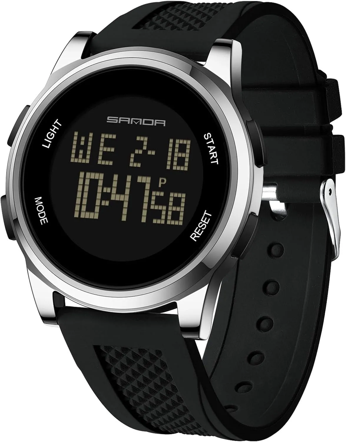 Digital Wristwatch Multifunctional Sport Casual Waterproof Watches with Silicone Strap for Student RORIOS psychoanalysis terrible nail Simple Electronic Watch Men's 