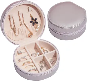 Display fumigate friendliness caledonian Box with Zipper Soft Velvet Inside Detachable Partition Design,Gold,one Size PU Leather Earring Case Portable Bracelet Storage Box Earrings,Necklace,Ring,Watches 