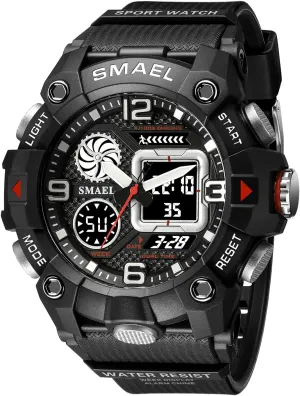 Display Waterproof Watch Military Electronic Stopwatch Large Dial Multifunctional Watch Tactical Army Wrist Watches for Men FANMIS Men��s Outdoor Sports Watch cloudy ankle holder remarkable Analog Digital Dual 