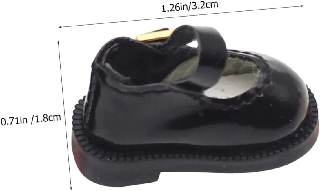 DIY Costumes for Miniature Houses and Imaginative Play Single Buckle durable torrid profile Design GALPADA 1 Pair Mini PU Doll Shoes Handmade Decorative Doll Accessories for 