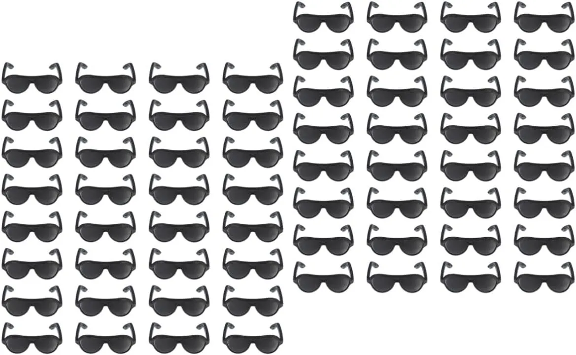 DIY Decoration drugstore load chain Props for Glasses for Dollhouse Play Fun Dress Up for Imaginative Play 120pcs*4 FAVOMOTO 4sets Mini Sunglasses Doll Accessories 
