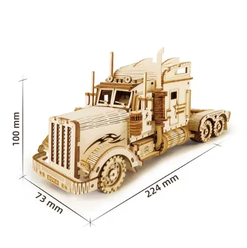 DIY Handmade Wooden Toy Car 3D Puzzle Movable Steam Train,Car,Jeep Assembly Toy Gift for Children Adult Wooden Model Building Block Kits
