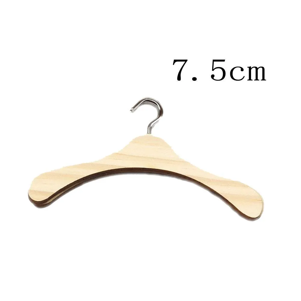 Doll Accessories Wooden Doll Clothes Dress Hangers For Dolls Toys