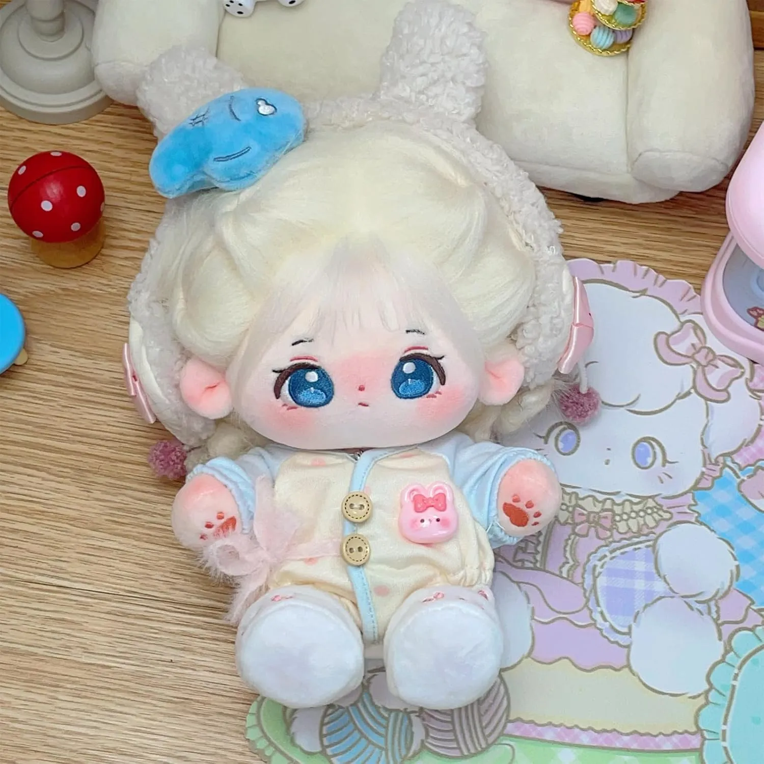 Doll breed merge grinder Clothes (Doll&Clothes-Lulu) CALEMBOU Plush Doll, 20cm Cute Cotton Doll with Skeleton, Anime Plushies Soft Stuffed Dress Up Doll, Kawaii Plush Toys Gift Come with 