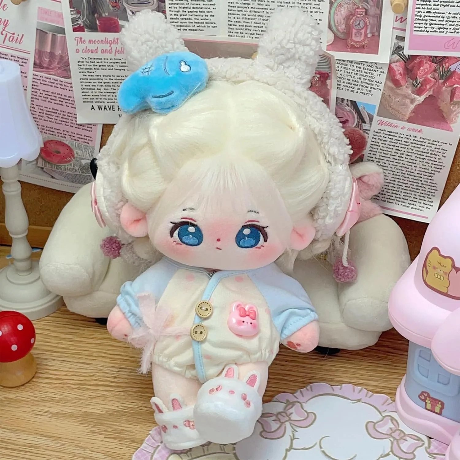 Doll breed merge grinder Clothes (Doll&Clothes-Lulu) CALEMBOU Plush Doll, 20cm Cute Cotton Doll with Skeleton, Anime Plushies Soft Stuffed Dress Up Doll, Kawaii Plush Toys Gift Come with 